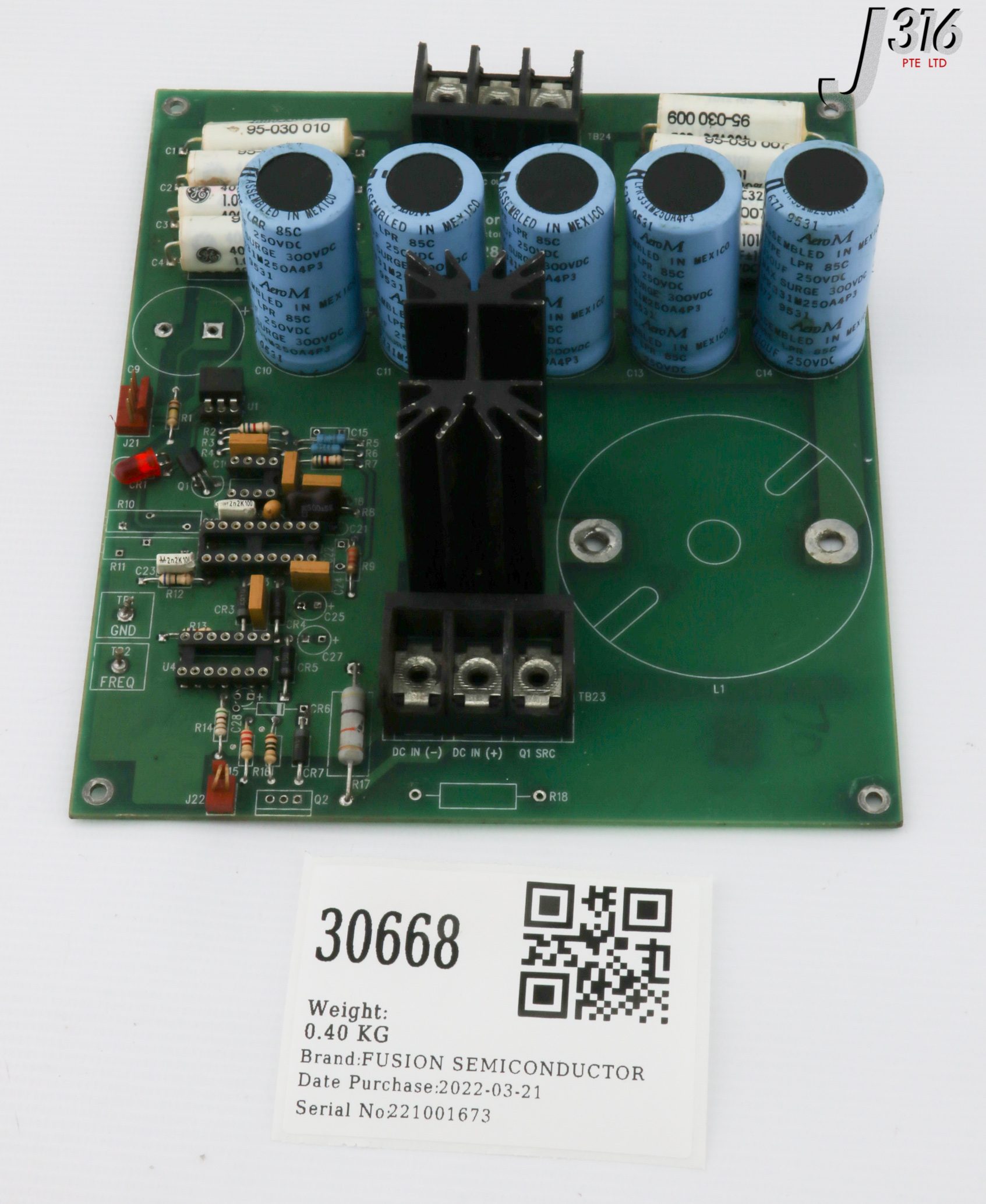 30668 FUSION SEMICONDUCTOR PCB, OZONIZER DC POWER SUPPLY 282861
